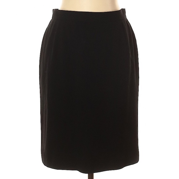 Calvin Klein Collection Black Wool Skirt Size 14 - Picture 1 of 2